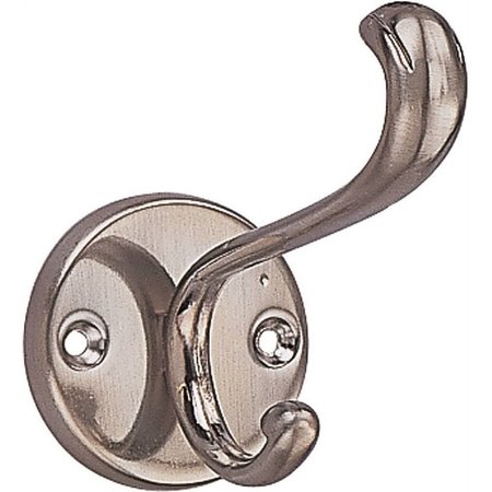 PROSOURCE Coat/Hat Hook Zinc Sat Nickel H-031-SN